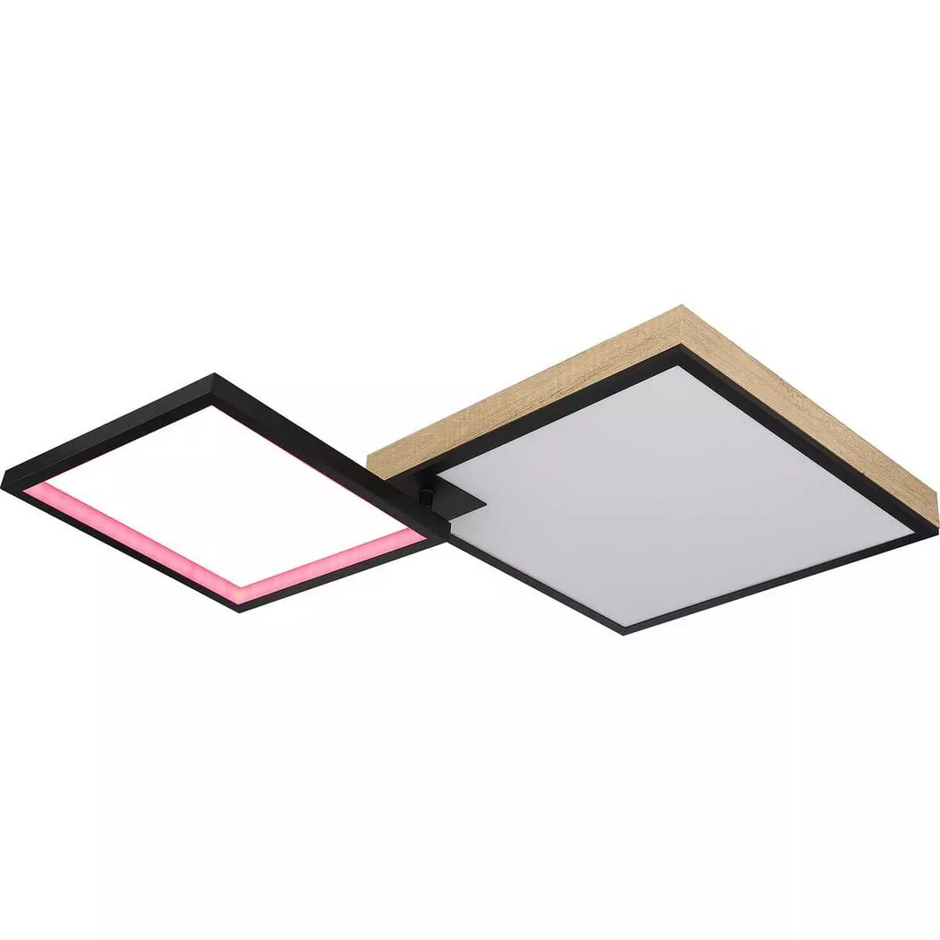 mutoni light – Deckenleuchte Jacky Metall holzoptik matt LED, One Size