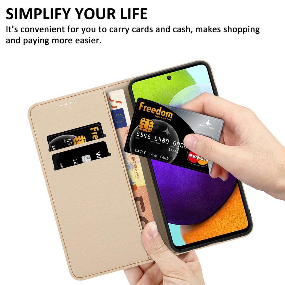 Cadorabo  Housse compatible avec Samsung Galaxy A52 (4G / 5G) / A52s - Coque de protection avec fermeture magnétique, fonction de support et compartiment pour carte 