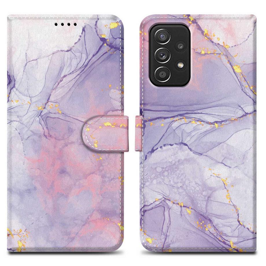 Housse compatible avec Samsung Galaxy A52 (4G / 5G) / A52s - Coque de protection avec fermeture magnétique, fonction de support et compartiment pour carte