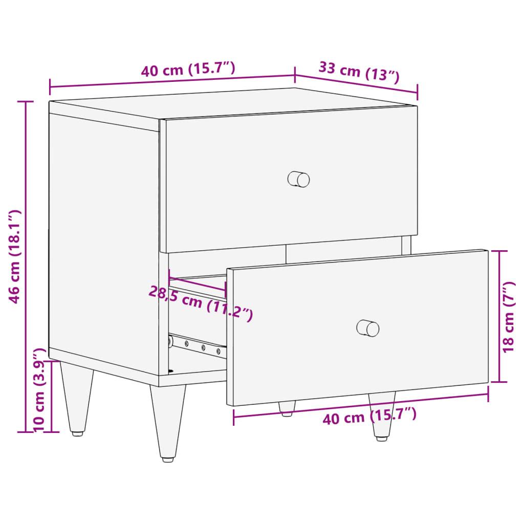 VidaXL Table de chevet bois  