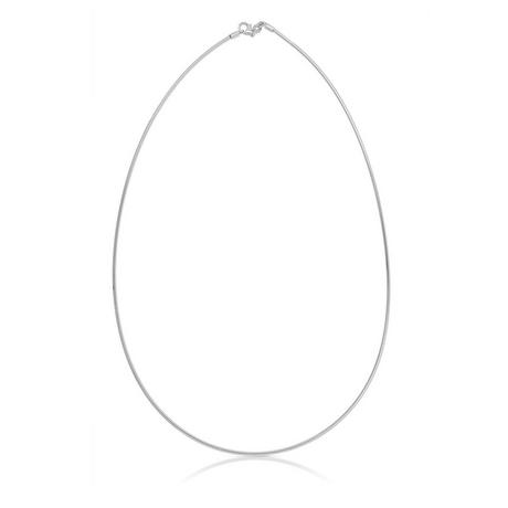 MUAU Schmuck  Collier Omega Glied Weissgold 750, 1.4mm, 42cm 