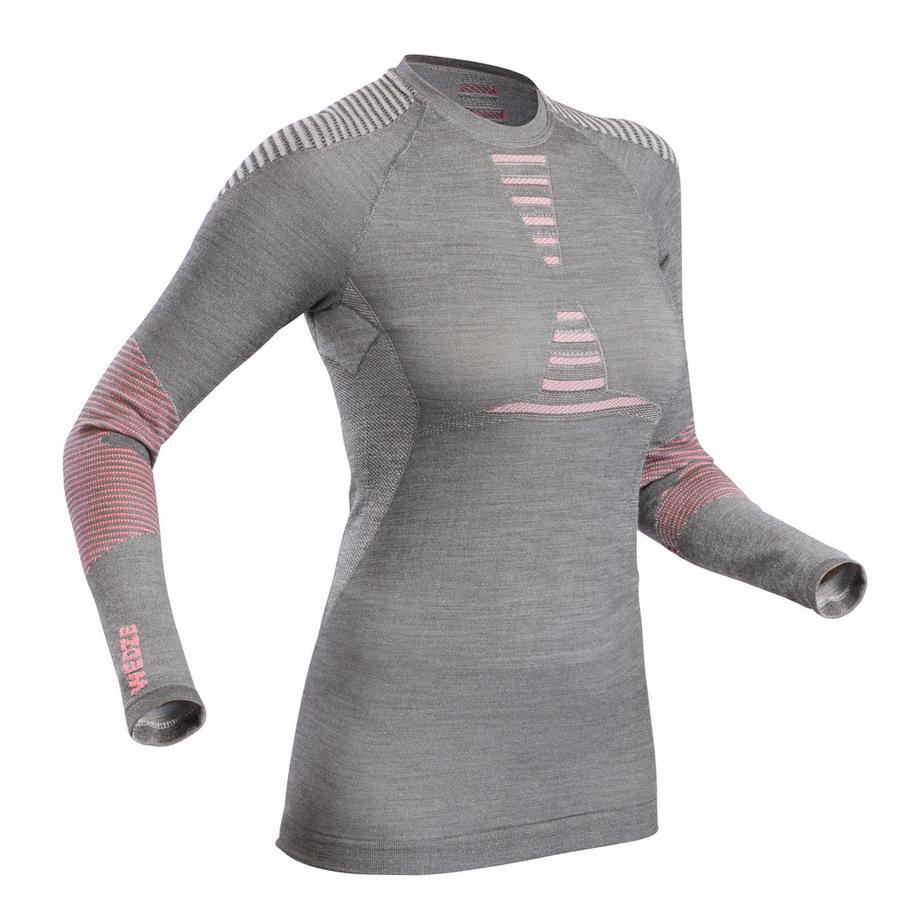 WEDZE  Maglia intima donna aderente maniche lunghe lana 