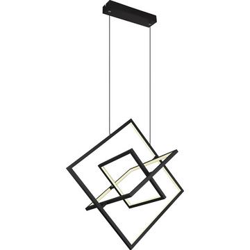 Lampe à suspension Wolfhard métal noir mat LED