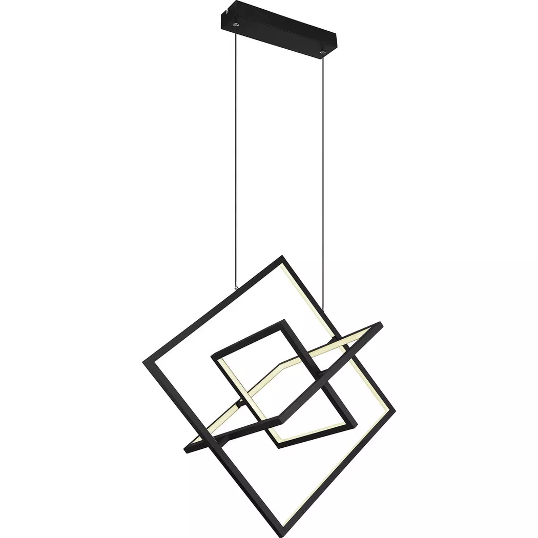 mutoni – Hängeleuchte Wolfhard Metall matt LED, One Size, Schwarz