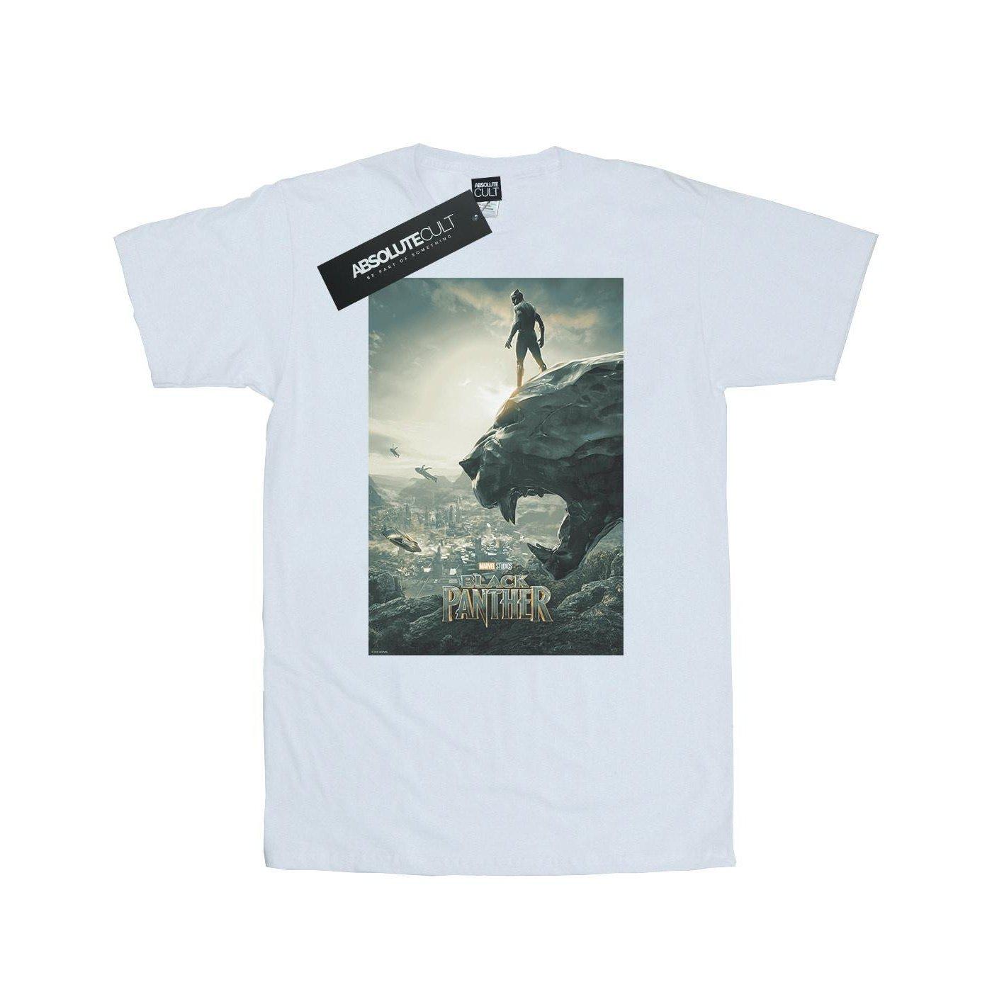 Image of Black Panther Poster Tshirt Herren Weiss S