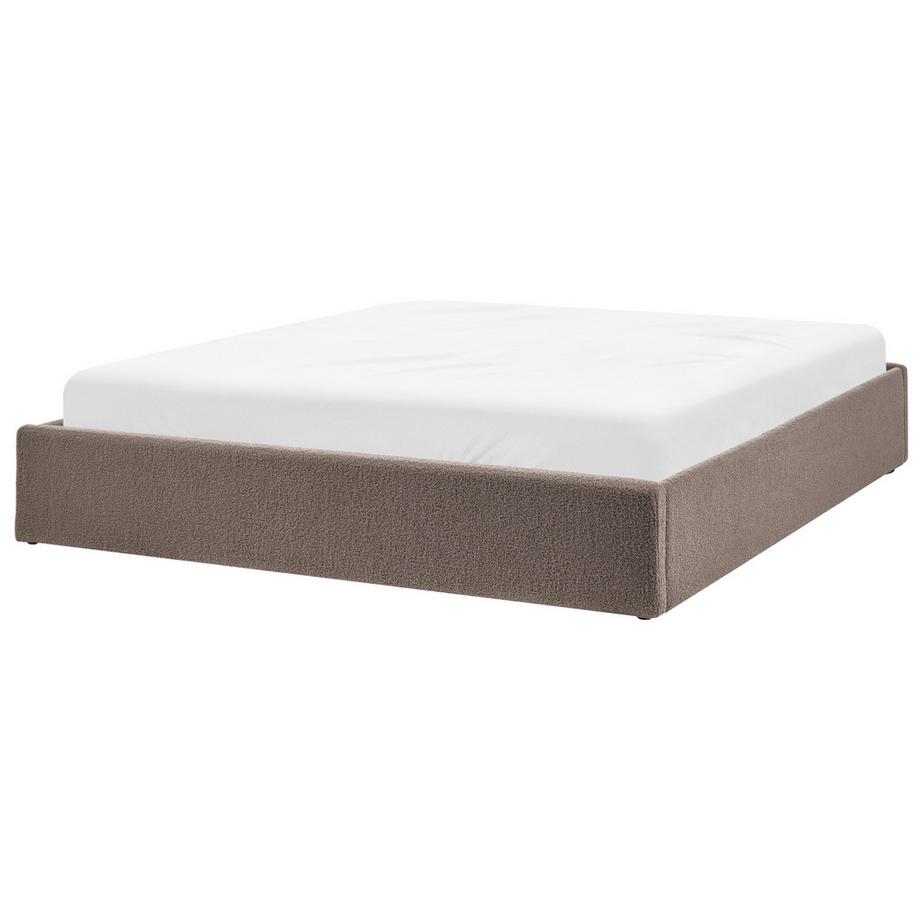 Beliani Lit ottoman sans tête de lit en Bouclé  DINAN  