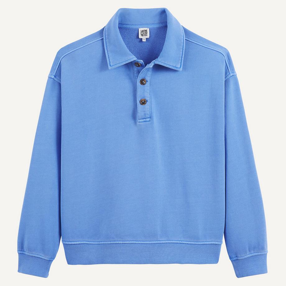 La Redoute Collections  Sweatshirt mit Polokragen aus Molton 