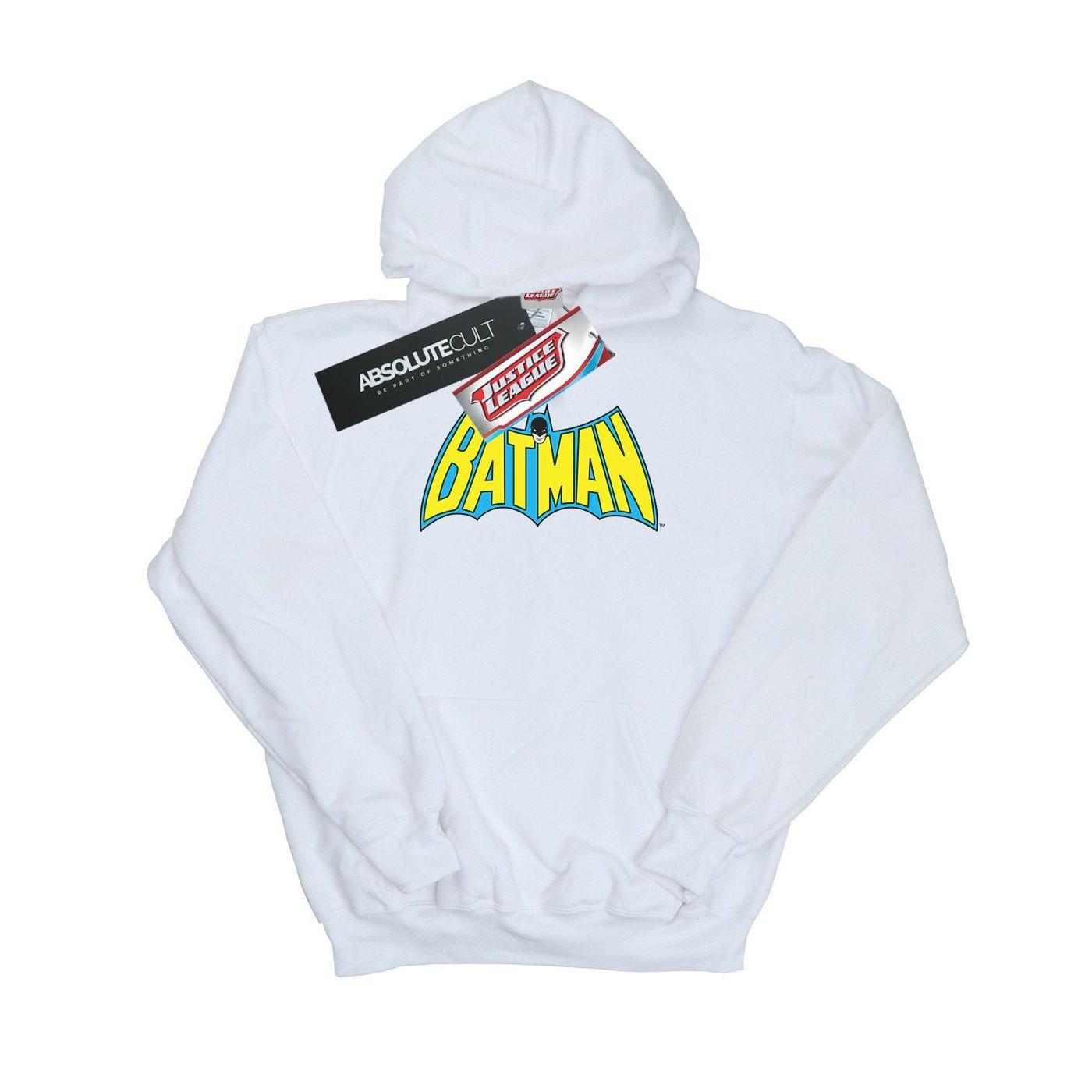 Image of Batman Retro Logo Kapuzenpullover Herren Weiss M