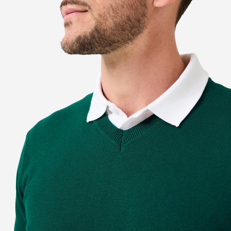 INESIS  Golfpullover  V-Ausschnitt Baumwolle 