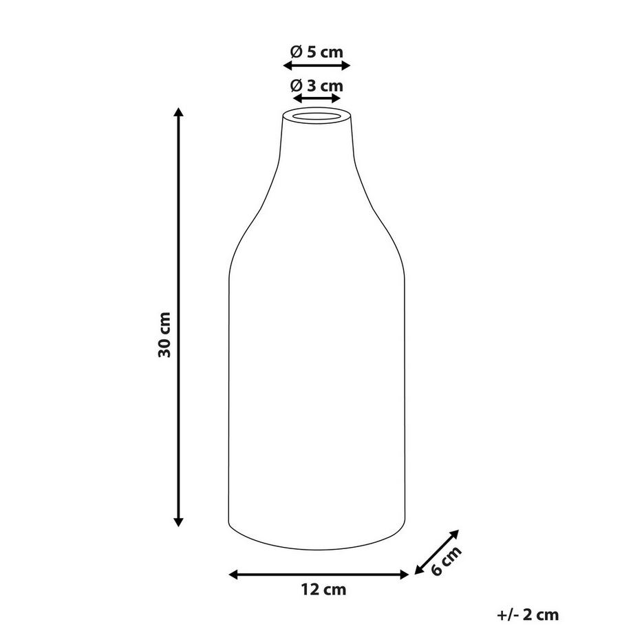 Beliani Vase à fleurs en Grès Scandinave CALLIPOLIS  