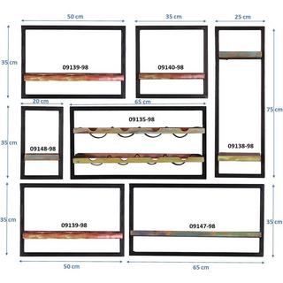 mutoni Wandregal River bunt 120x25x110 (7-tlg)  