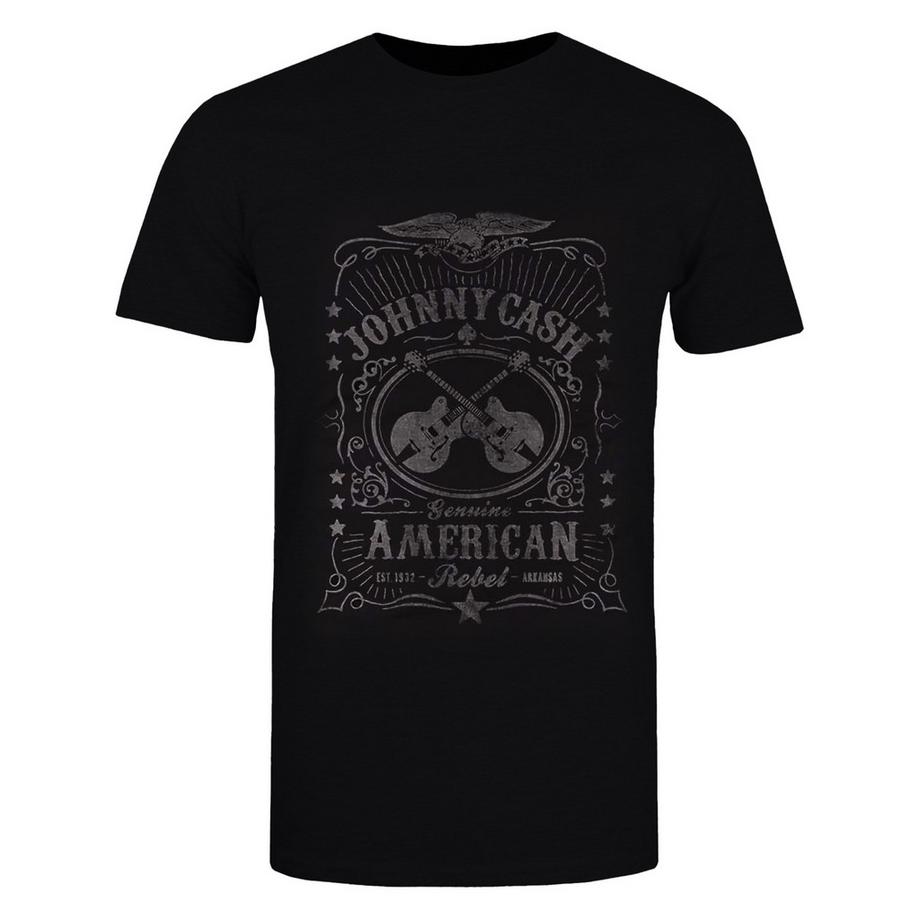 Johnny Cash American Rebel Gitarren Print T-Shirt  