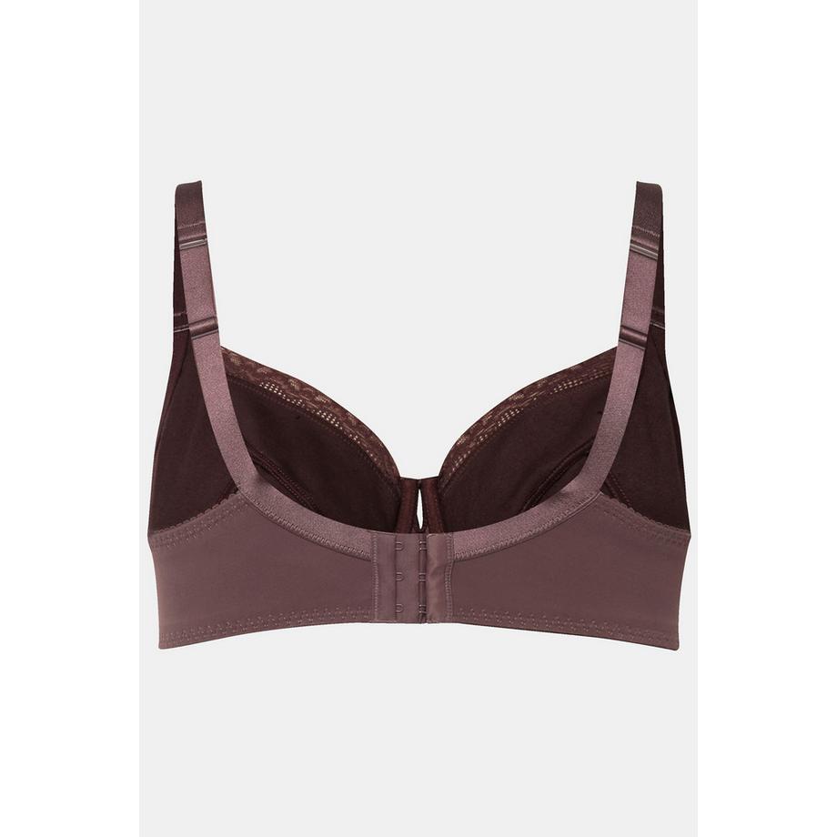 Ulla Popken Reggiseno con ferretto Jacquard Bordo in Pizzo  