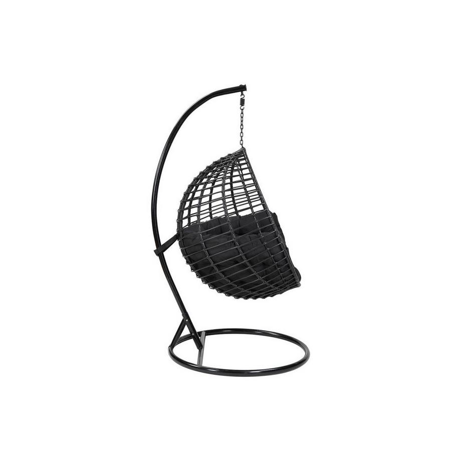 Vente-unique Hängesessel - Polyrattan - Schwarz - BONTOC von MYLIA  