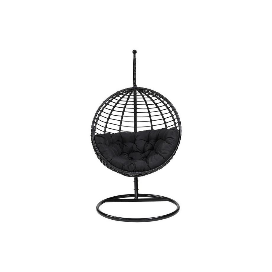 Vente-unique Hängesessel - Polyrattan - Schwarz - BONTOC von MYLIA  