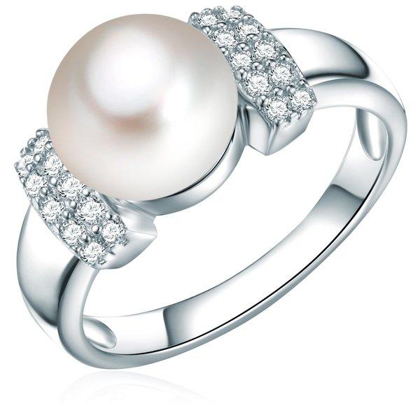 Image of Damen Perlen-ring Damen Silber 50