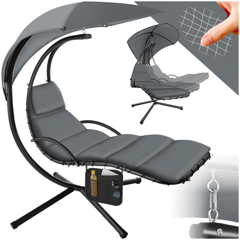 Hängeliege Elaria großes Sonnendach mit UV-Schutz stabil und strapazierfähig