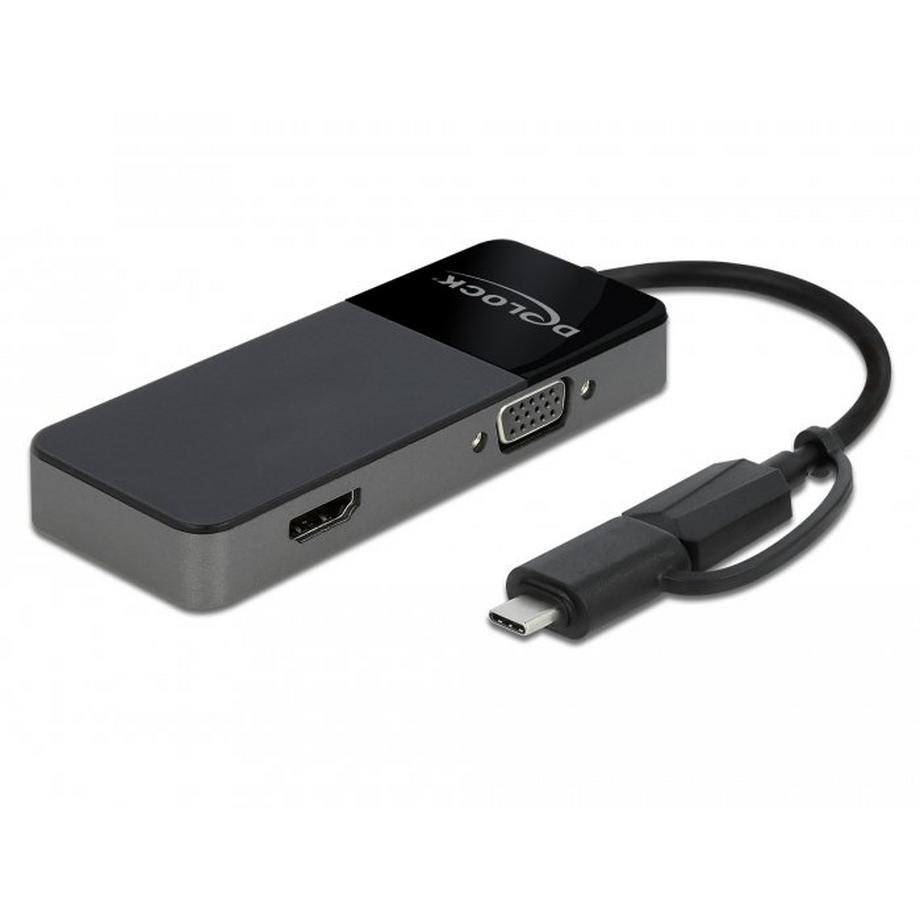 DeLock  64085 replicatore di porte e docking station per laptop USB 3.2 Gen 1 (3.1 Gen 1) Type-A Nero 