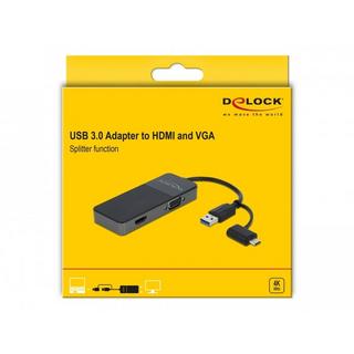 DeLock  Adapter USB Type-C - HDMI VGA 