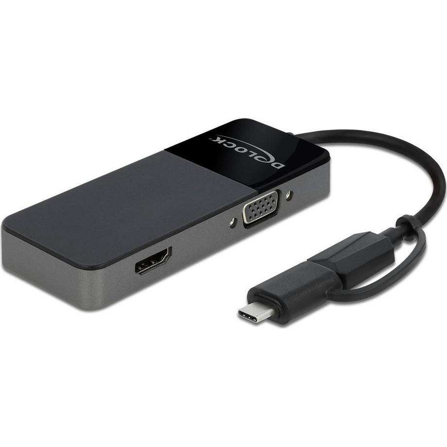 DeLock  64085 replicatore di porte e docking station per laptop USB 3.2 Gen 1 (3.1 Gen 1) Type-A Nero 