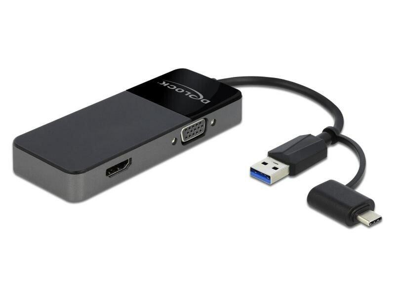 DeLock  Adapter USB Type-C - HDMI VGA 