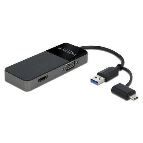 DeLock  Adapter USB Type-C - HDMI VGA 