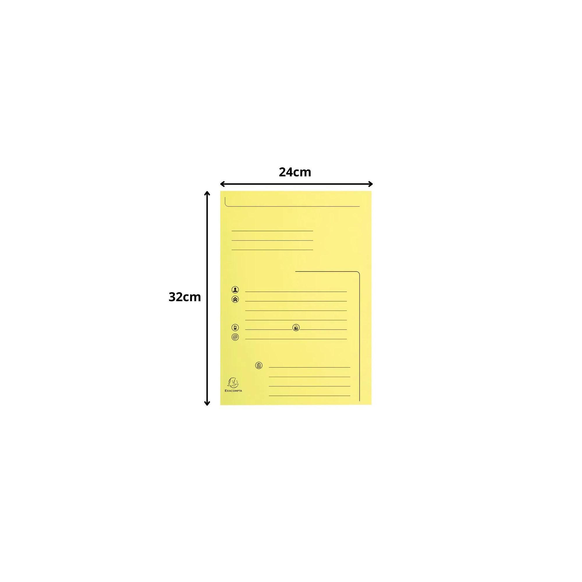 Exacompta 25er Packung Aktenmappen mit 2 Klappen SUPER 210 Contact - 24x32cm - x 5  