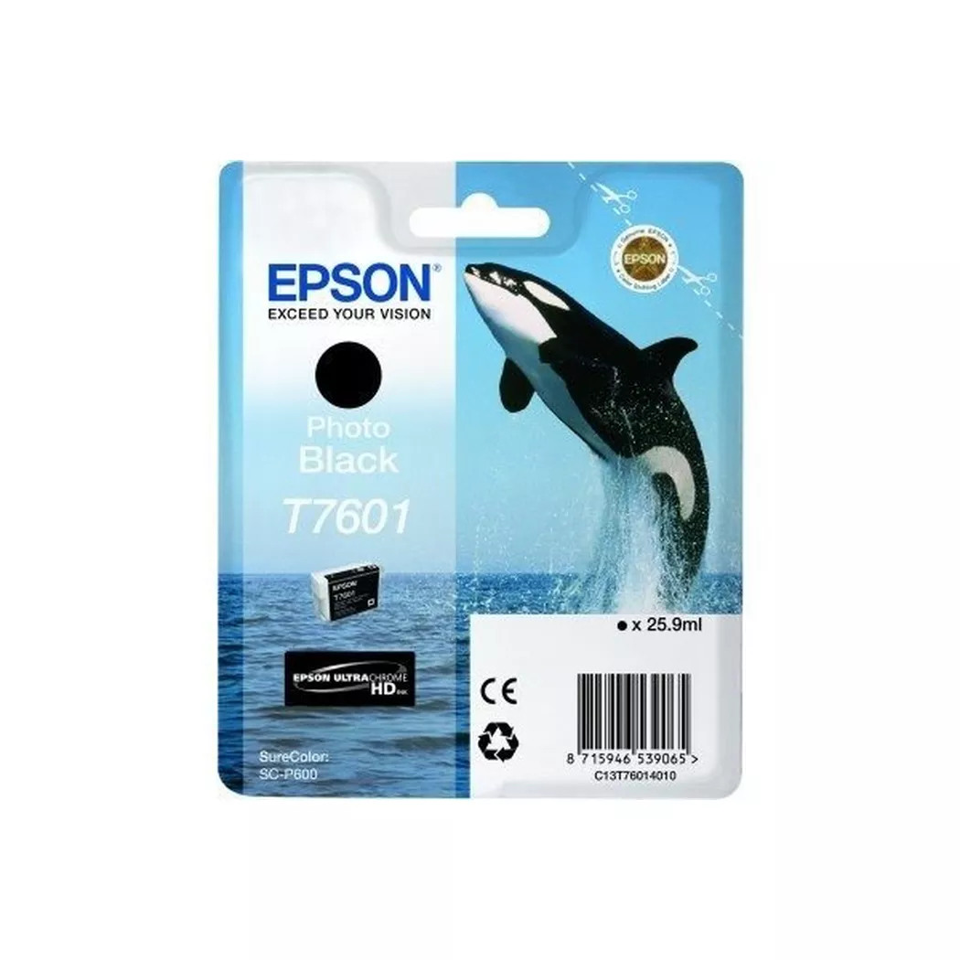 Epson – Tintenpatrone photo schwarz T760140 SureColor P 600 25,9ml, One Size