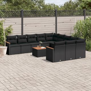 VidaXL Ensemble de canapés de jardin rotin synthétique  