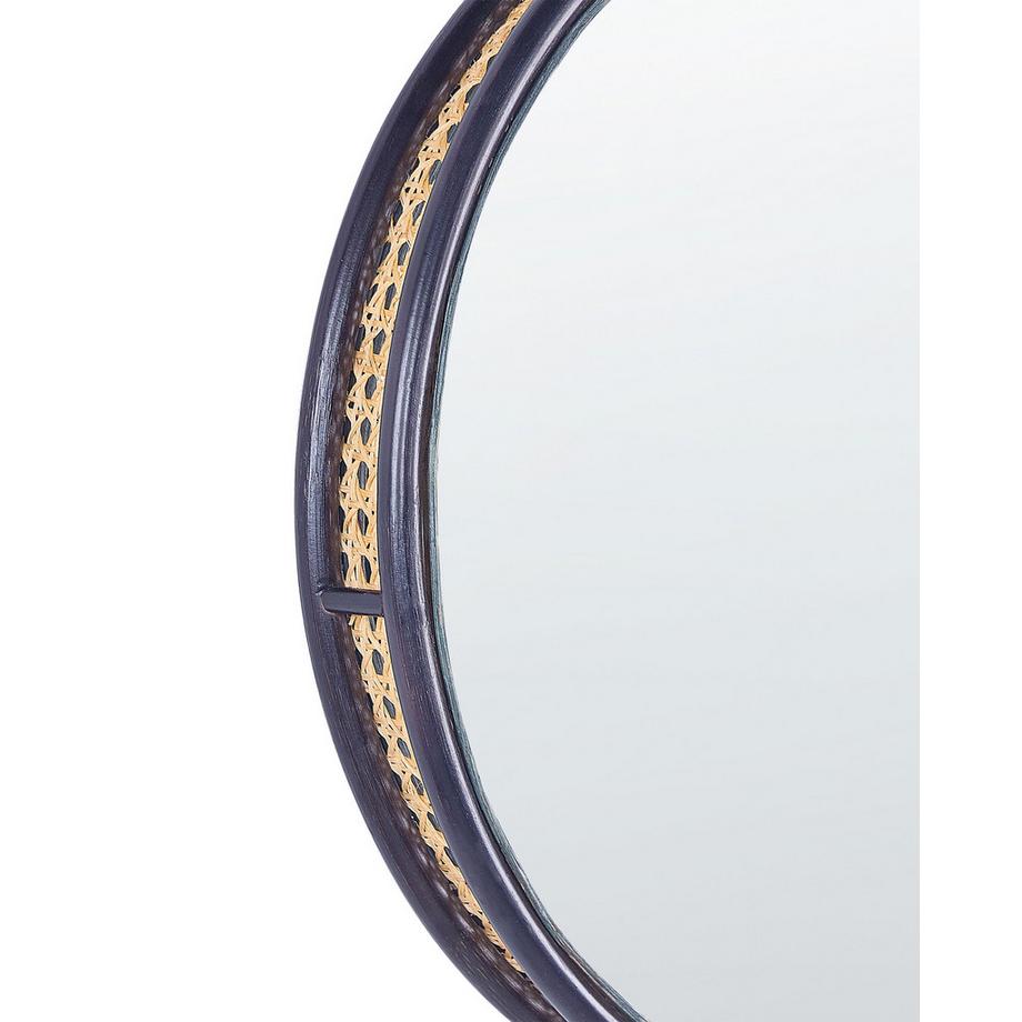 Beliani Wandspiegel aus Rattan Boho DAKSA  