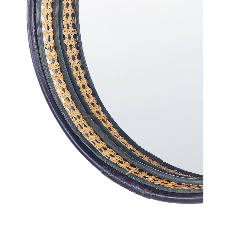 Beliani Wandspiegel aus Rattan Boho DAKSA  