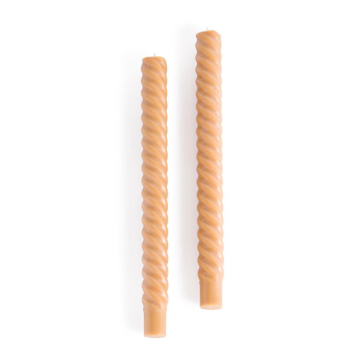 Image of 2er-set Gedrehte Kerzen Fabola Unisex Gelb ONE SIZE