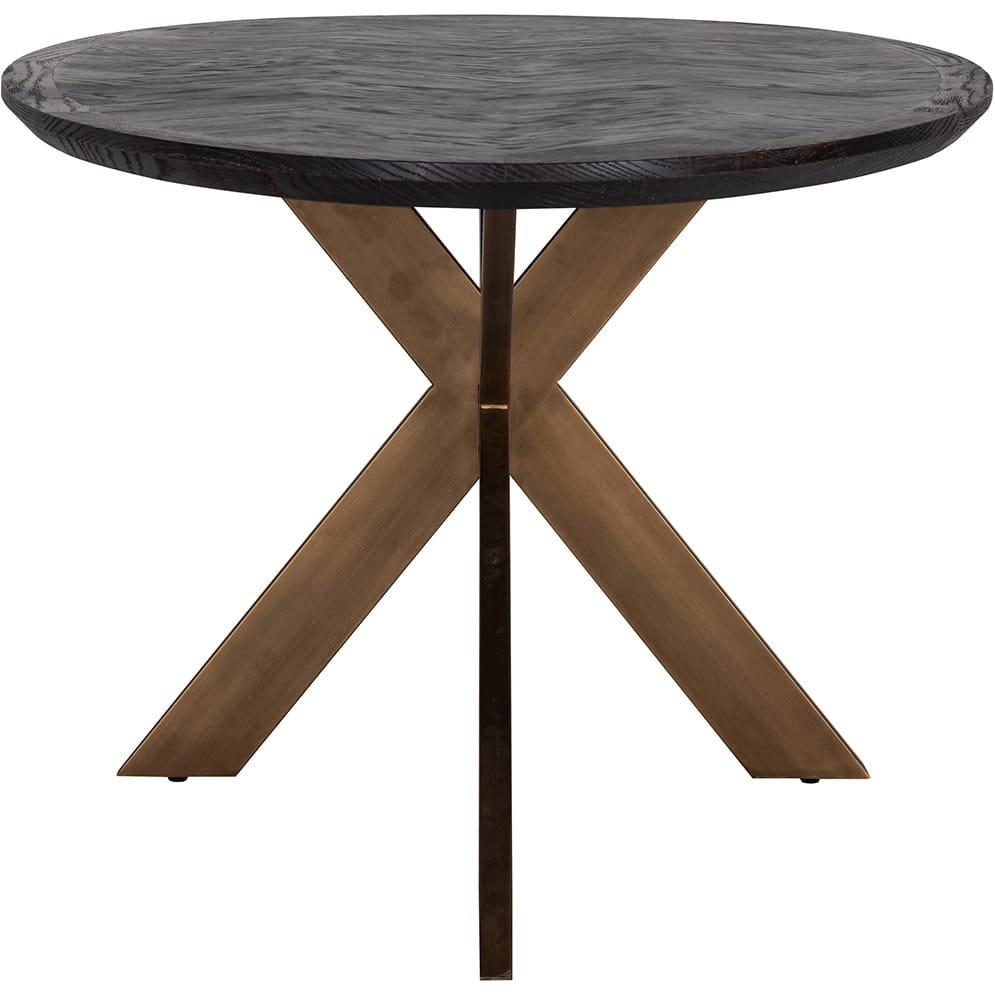 mutoni Tavolo da pranzo Blackbone rovere nero ottone ovale 230  