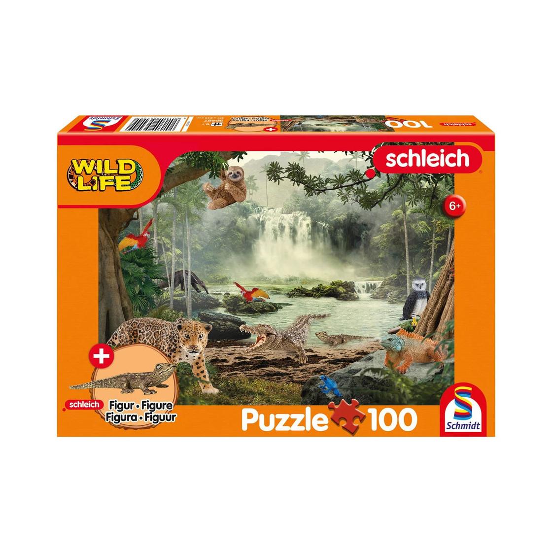 Image of Puzzle Wild Life im Regenwald inkl. Figur (100Teile)