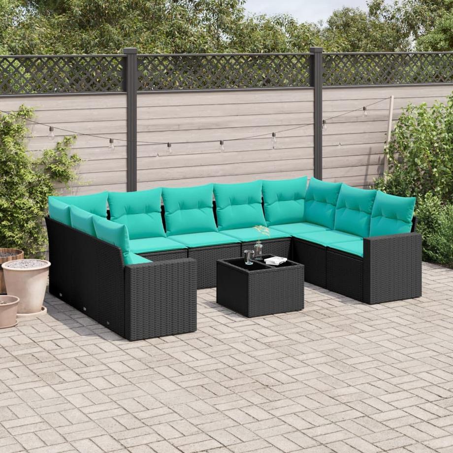 VidaXL Ensemble de canapés de jardin rotin synthétique  