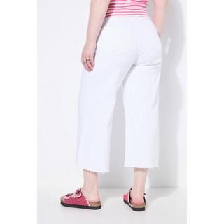 Studio Untold Jeans-Culotte Wide Legs 5-Pocket Cutted Saum  