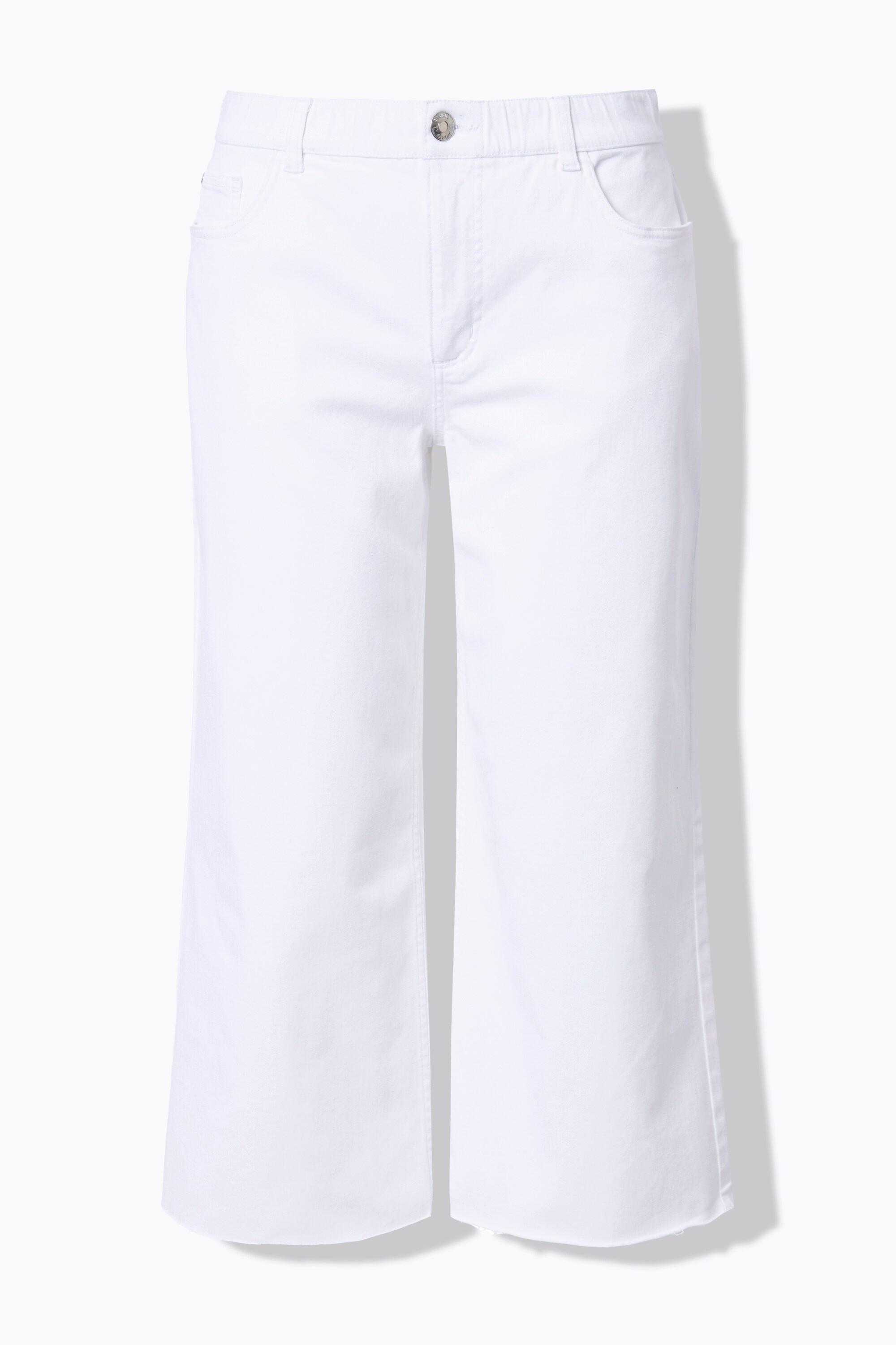 Studio Untold Jeans-Culotte Wide Legs 5-Pocket Cutted Saum  