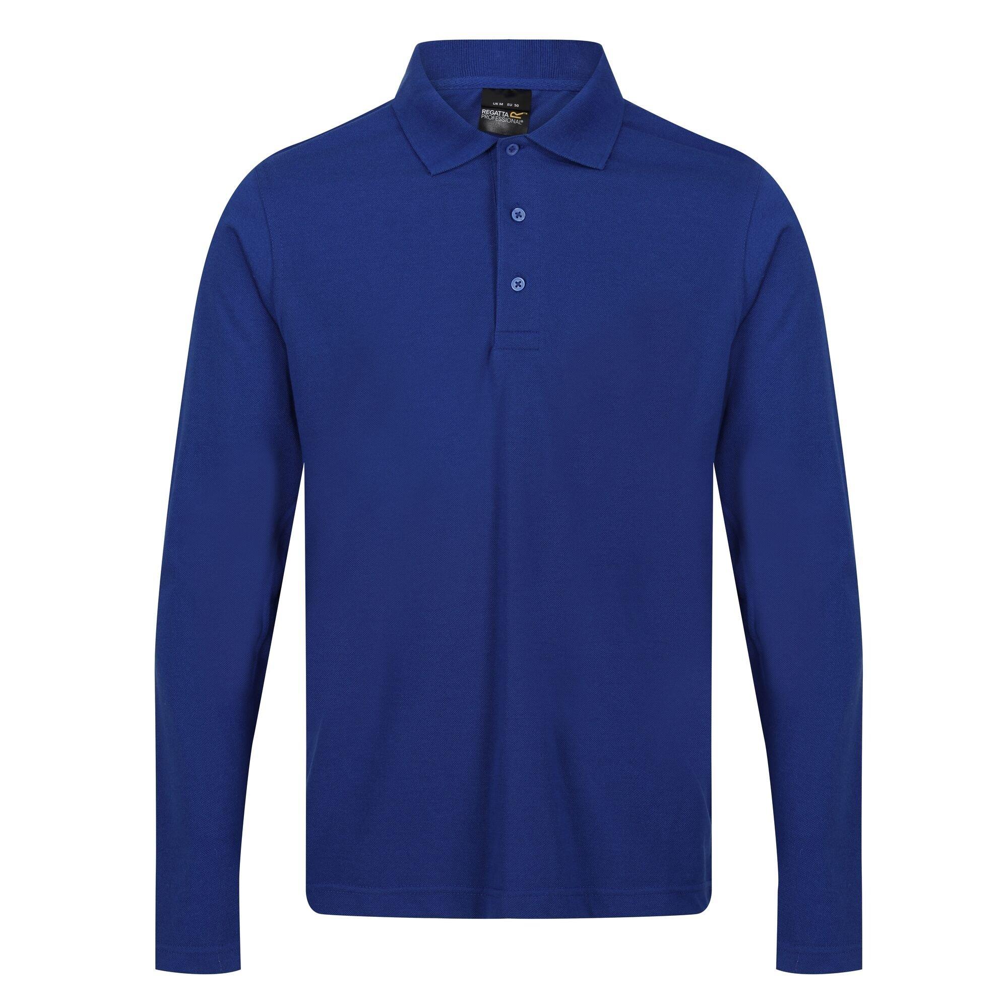 Image of Pro Poloshirt Langärmlig Herren Königsblau M