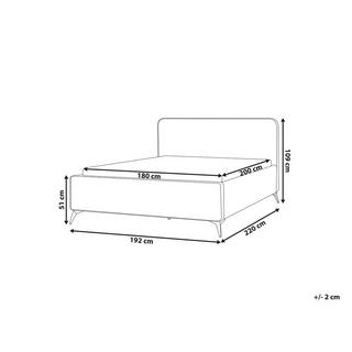 Beliani Bett mit Lattenrost aus Samtstoff Klassisch VALOGNES  
