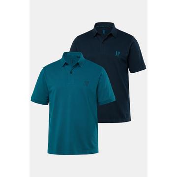 Poloshirts, Basic, 2er-Pack, Piqué, gekämmte Baumwolle