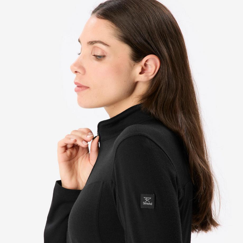 SIMOND  T-Shirt Langarm Reissverschlusskragen Merinowolle , Merino Resist 