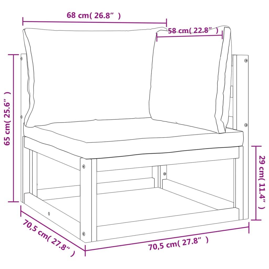 VidaXL set salotto da giardino Legno di acacia  