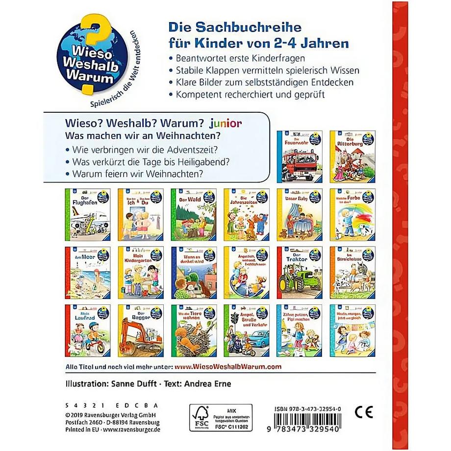 Wieso? Weshalb? Warum? junior, Band 44: Was machen wir an Weihnachten? Erne, Andrea; Dufft, Sanne (Illustrationen) Gebundene Ausgabe 