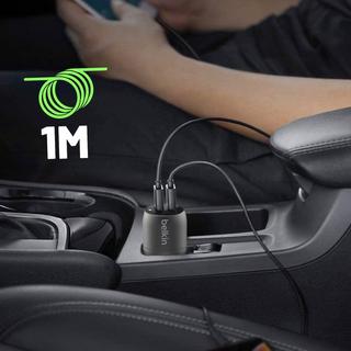 belkin  Chargeur Auto 2x USB + Câble Lightning 
