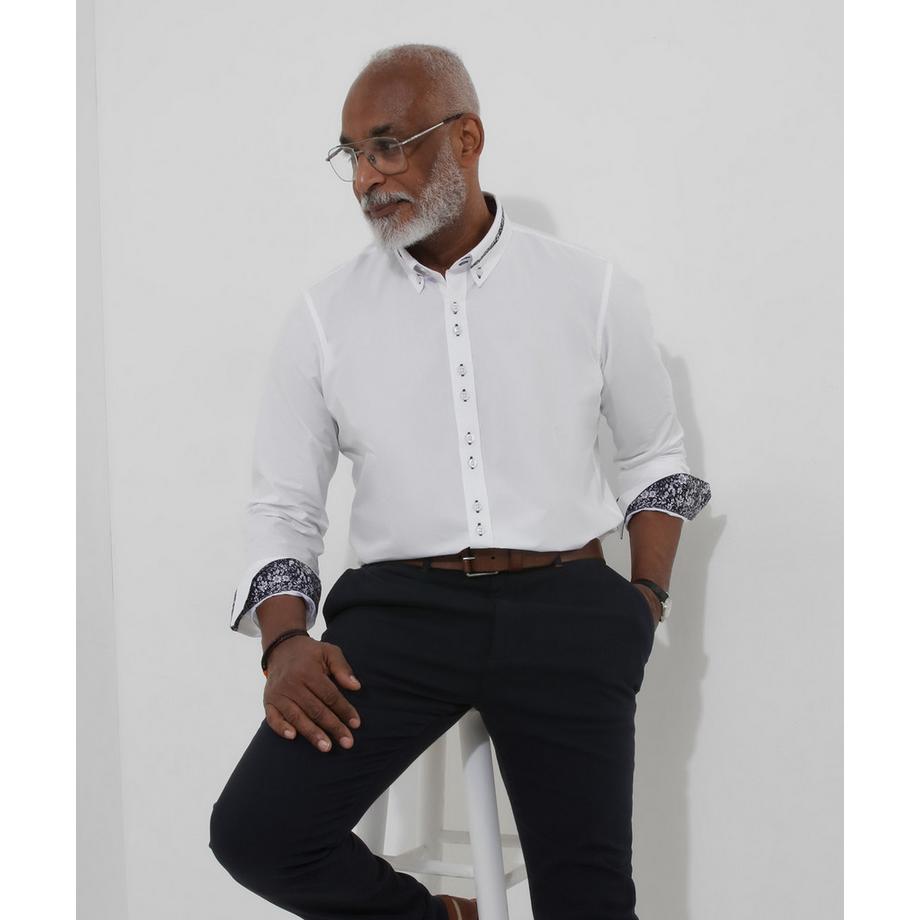 Chemise Col Smart Bordures Florales