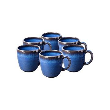 Tasse à café 6 pièces Lave bleu