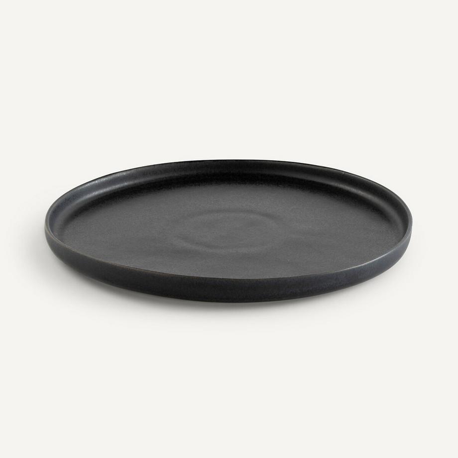 Lot de 4 assiettes plates en grès émaillé Perrot