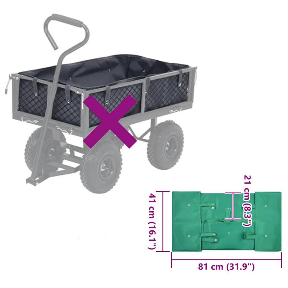 VidaXL  Gartenwagen einlage gewebe 
