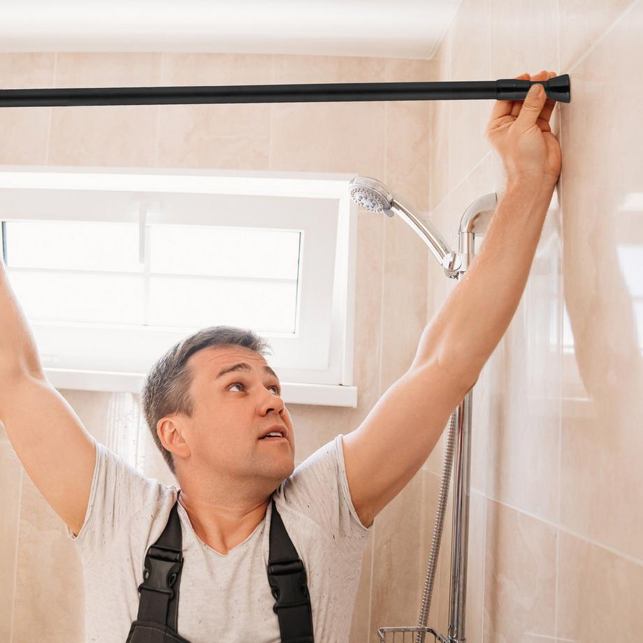 B2X Asta telescopica nera in acciaio inox  