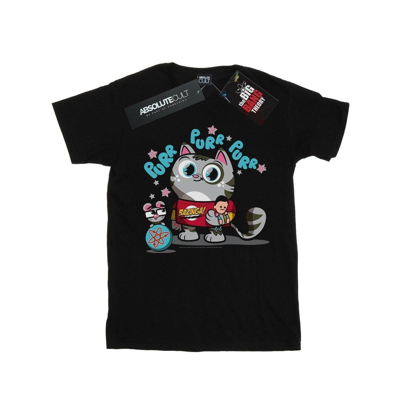 Image of Bazinga Kitty Tshirt Herren Schwarz S
